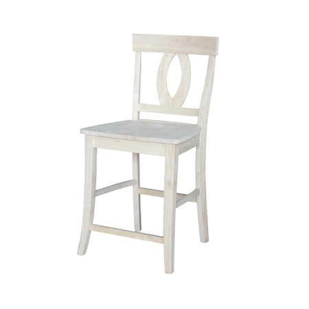 International Concepts Verona Counter Height Stool, 24" Seat Height, Unfinished S-1702
